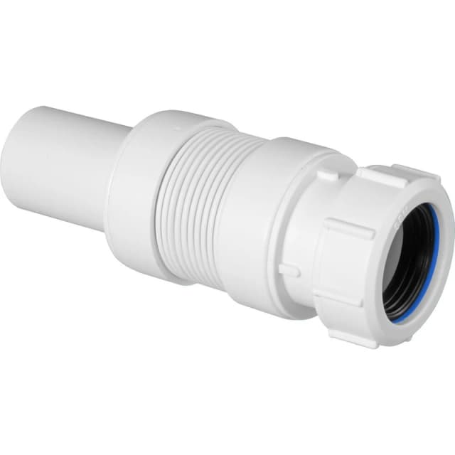 McAlpine MINIFLEX-4 1.25" universal compression connection x 1.25 " plain spigot Short Miniflex Flexible Connectors White