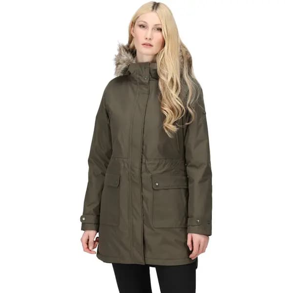 Regatta Womens Sabinka Waterproof Insulated Parka Coat 20 - Bust 45' (114cm) DARK KHAKI RWP352-41C-20