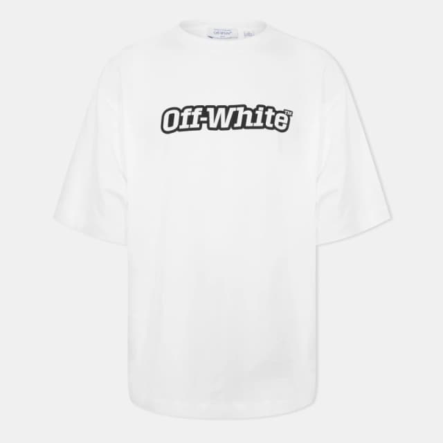 Off White Mens Outline Skate Graphic T-Shirt White-Black male XS
