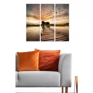 MDF72082513 Multicolor Decorative MDF Painting (3 Pieces)