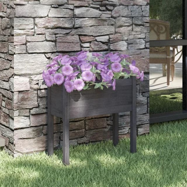 VIDAXL Garden Planter Grey 70x31x70cm Solid Pinewood Vidaxl 8720286815540