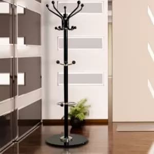 Coat Stand Black 173cm with Marble Base