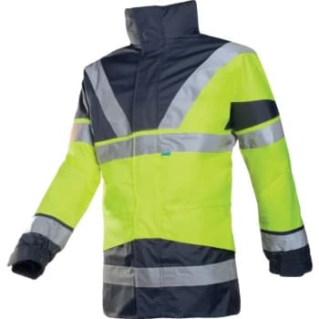 Large Hi-vis Skollfield 4-in-1 Jacket Yellow & Navy