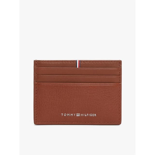Tommy Hilfiger Mens Corp Leather Card Holder Card Holders One Size Brown 71400805000