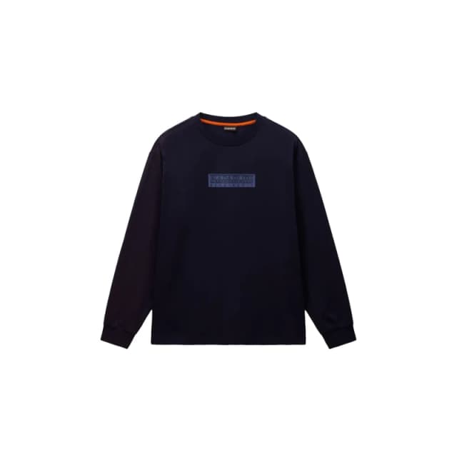 Cotton sweatshirt Napapijri Box Logo Bleu Male L
