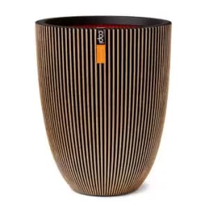 Capi Europe Vase elegant low Groove NL 46x58 Black gold