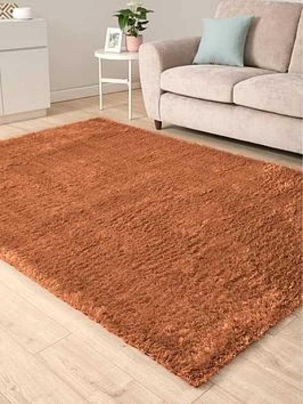 The Very Collection Snug Plain Rug Terracotta VGES4 Unisex 120 x 170cm,160 x 230cm,200 x 290 cm,60 x 110cm,80 x 150cm