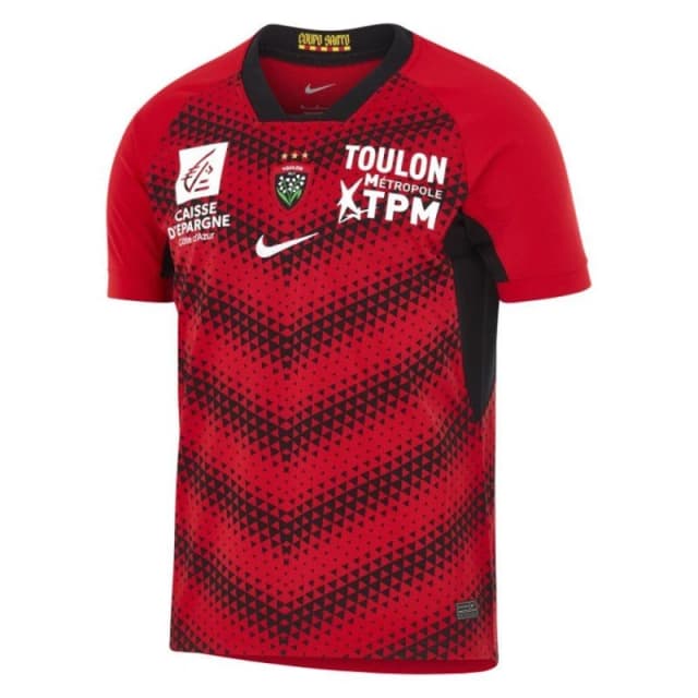 Nike RC Toulon Stadium Home Shirt 2025 2026 Juniors Uni Red/Blk/Wht unisex 7-8 (S)