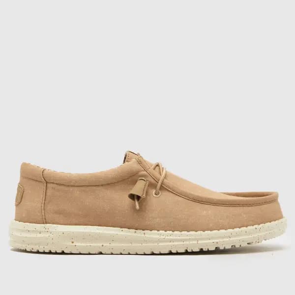 HEYDUDE wally trainers in tan Tan UK 9 (EU 43)