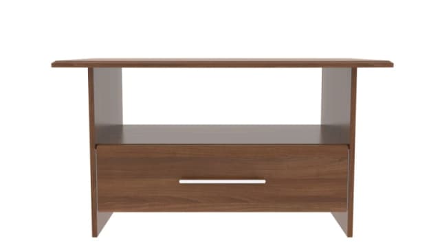Ready Assembled 2 U Carlton Bottom Drawer Coffee Table (Ready Assembled) in Walnut Walnut Unisex