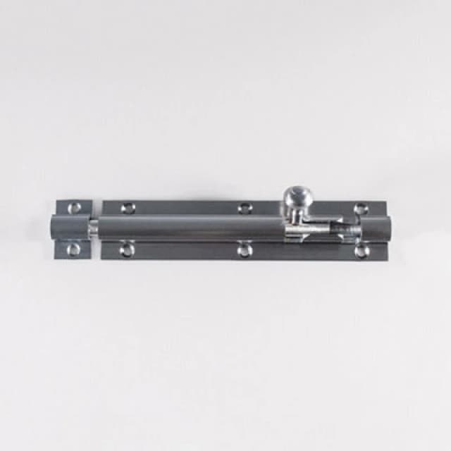 Loops Straight Barrel Surface Mounted Door Bolt Lock 151 x 32mm Satin Chrome Multi unisex