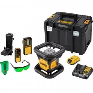 DEWALT DCE079DIG 18v XR Cordless Rotary Green Laser Level Kit 1 x 2ah Li-ion Charger Case