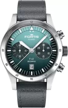 Fortis Watch Flieger F-43 Bicompax Petrol