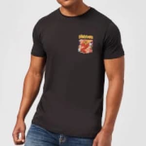 The Flintstones Pocket Pattern Mens T-Shirt - Black - M