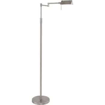 Sienna Lighting - Sienna Karl LED Integrated Floor Lamp Steel Brushed, Glass Matt
