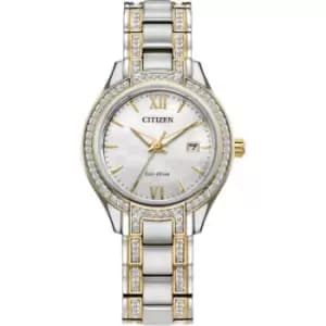 Ladies Citizen E-Drive Crystal Case/Bracelet Watch