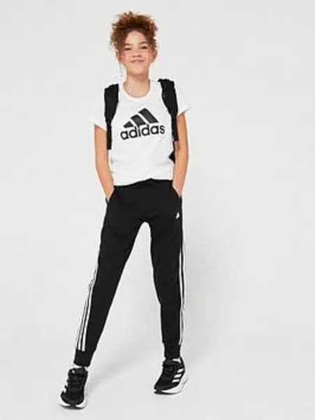 adidas Girls Essentials Linear T-Shirt - Size 7 - 8 Years