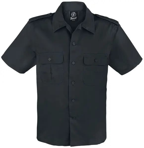 Brandit 1/2 Sleeve US Shirt Short-sleeved Shirt Black XL Men