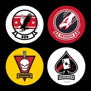 Top Gun Maverick Call Outs Round Coaster Set