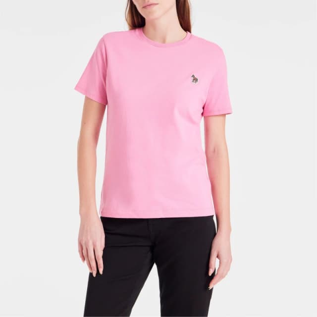 Paul Smith Womens Zebra Logo Regular Fit T-Shirt Pinks 23 female 8 (XS)