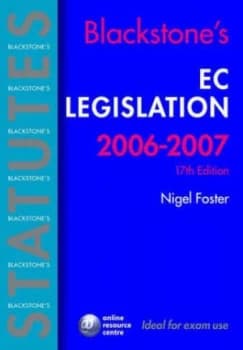 Ec Legislation 2006-2007 by Nigel Foster Paperback