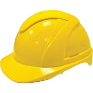Yellow ABS Vented Safety Helmet