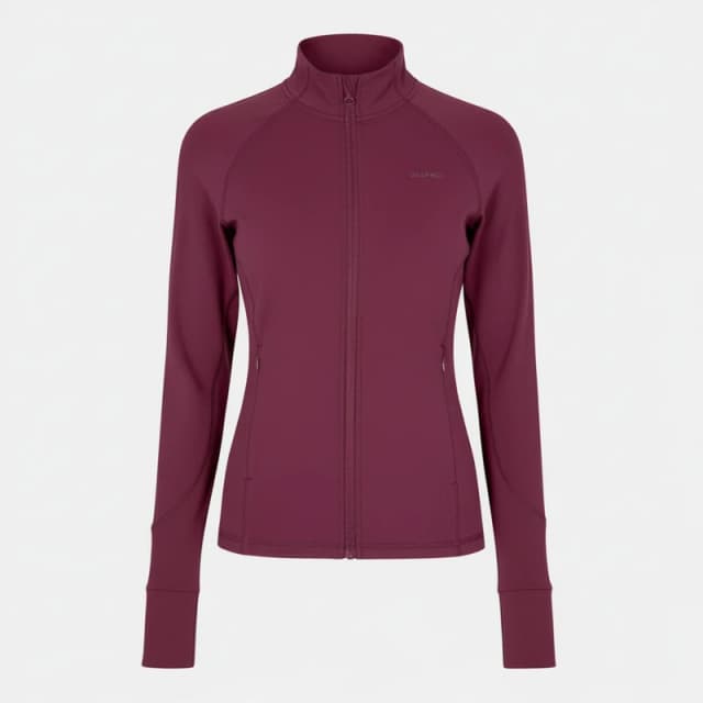 USA Pro Womens Core Fitness Long Sleeve Slim Fit Performance Training Jacket Dark Cherry female 8 (36)
