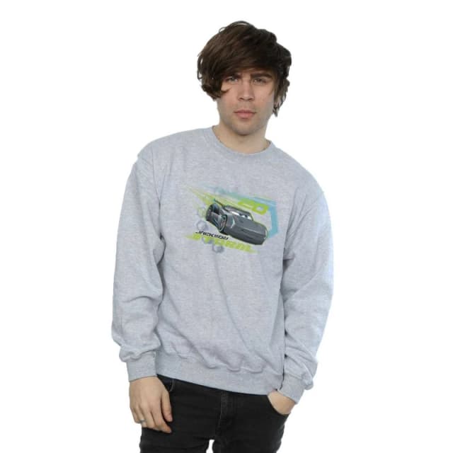 Disney Men Cars Jackson Storm Sweatshirt in Grey Size: Small Grey S Male 5057245922500