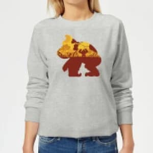 Nintendo Donkey Kong Silhouette Mangrove Womens Sweatshirt - Grey - L