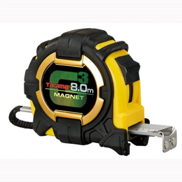 Tajima G Lock Extra Wide Magnetic Tape Measure Metric TAG3M780MT Scale: Metric