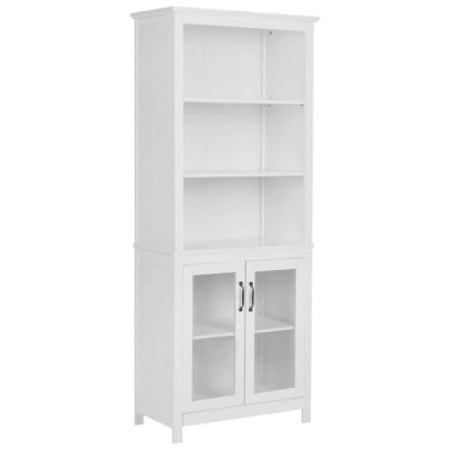 Beliani Glass Display Cabinet Lusby 75cm White
