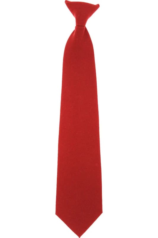 Yoko Clip-On Tie (Pack of 4) in Red Red Unisex One Size