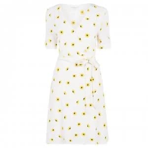Fabienne Chapot Emily Daisy Wrap Dress - White/ Snflwr