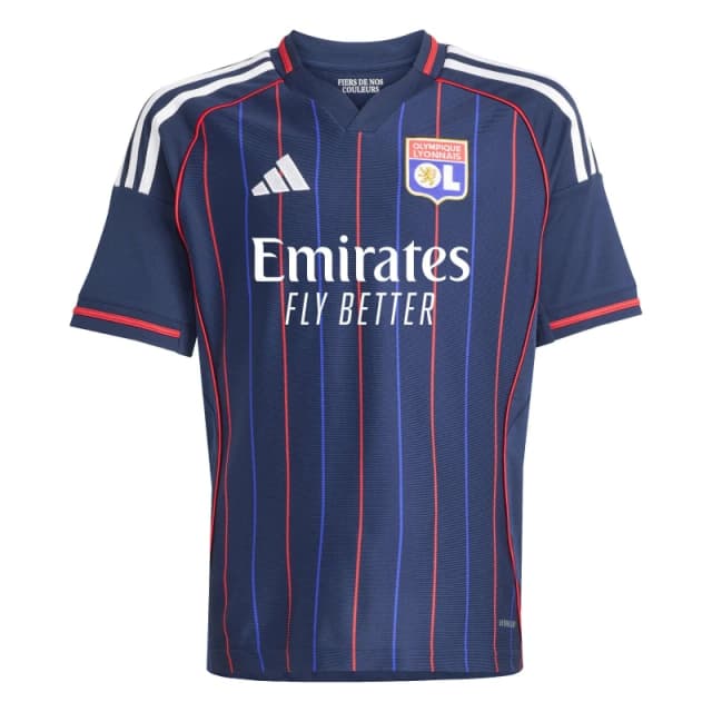 adidas Olympique Lyon Away Shirt 2025 2026 Juniors Blue male 7-8 Years