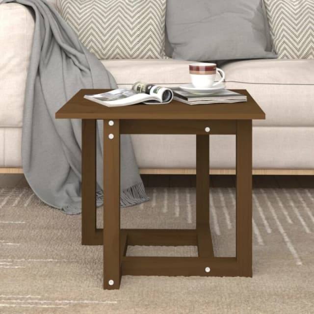 VIDAXL Coffee Table Honey Brown 50x50x45cm Solid Wood Pine Vidaxl 8720287206729