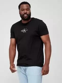 Calvin Klein Jeans Big & Tall Monogram Logo T-Shirt - Black, Size 4XL, Men