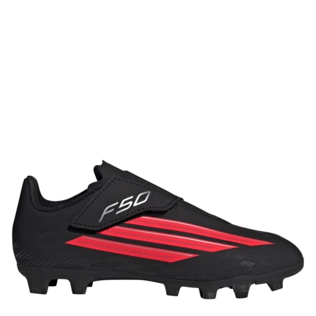 adidas F50 Club Childrens Astro Turf Football Boots Black/Red male C10 (28)