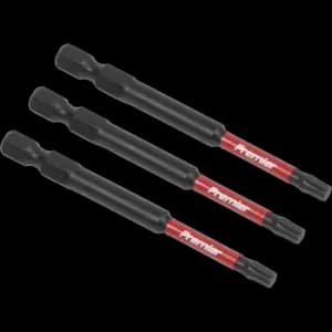 Sealey Impact Power Tool Torx Screwdriver Bits T25 75mm Pack of 3