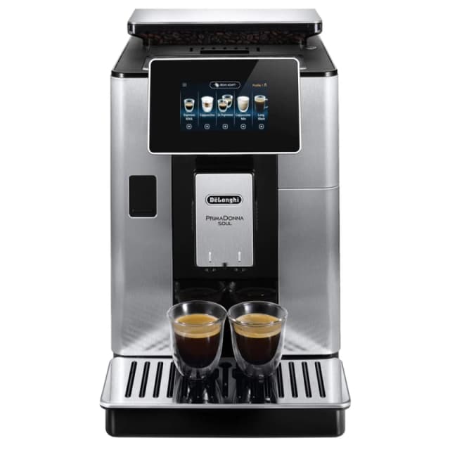 DeLonghi PrimaDonna Soul Fully Automatic Bean to Cup Machine - SilverBlack