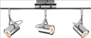 KnightsBridge 230V GU10 Triple bar Spotlight - Chrome