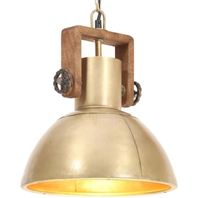 VIDAXL Industrial Hanging Lamp 25 W Brass Round 30cm E27 vidaXL 8720286024171