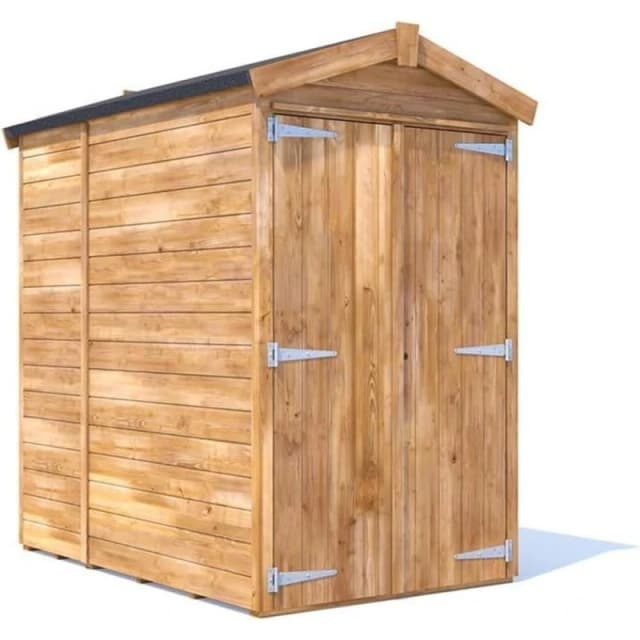 Dunster House Garden Shed 1.2 X 1.8M (4' X 6') 12mm Walls Heavy Duty Wooden Outdoor Storage Apex Roof Overlord Modular