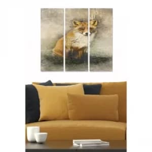 MDF3028847 Multicolor Decorative MDF Painting (3 Pieces)