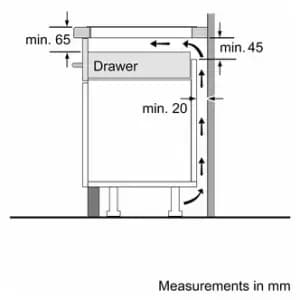 Bosch PWP611BB5B Serie 4 60cm 4 Zone Induction Hob in Black Glass