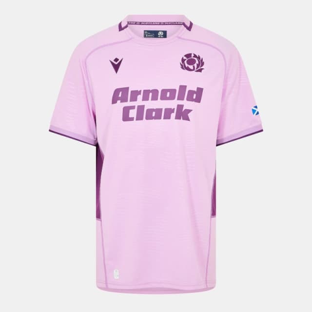 Macron Scotland Rugby Away Shirt 2025 Mens Pink male Large