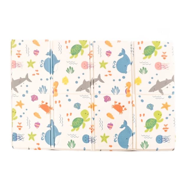 KandyToys Wild Life Foldable Baby Play Mat White