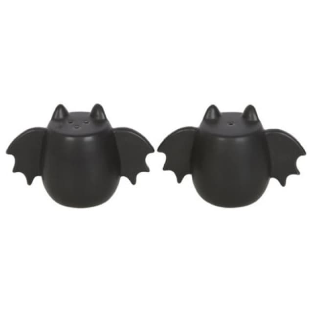 Something Different Something Different Dark Lair Bat Wings Salt And Pepper Shakers in Black One Size Unisex 5063425924202
