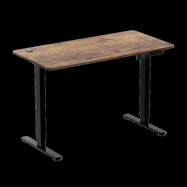 LogiLink Sit-stand desk. 120x60cm. single motor. brown table top