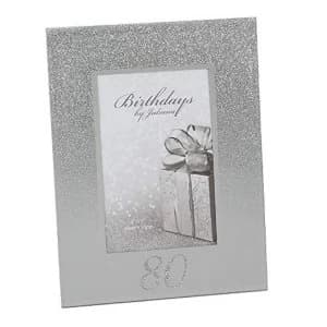 4" x 6" - Birthdays by Juliana Glitter Mirror Frame - 80th