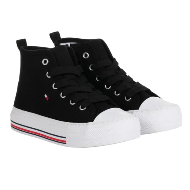 Tommy Hilfiger Womens high top Trainers Tommy Hilfiger Black Noir Female 36